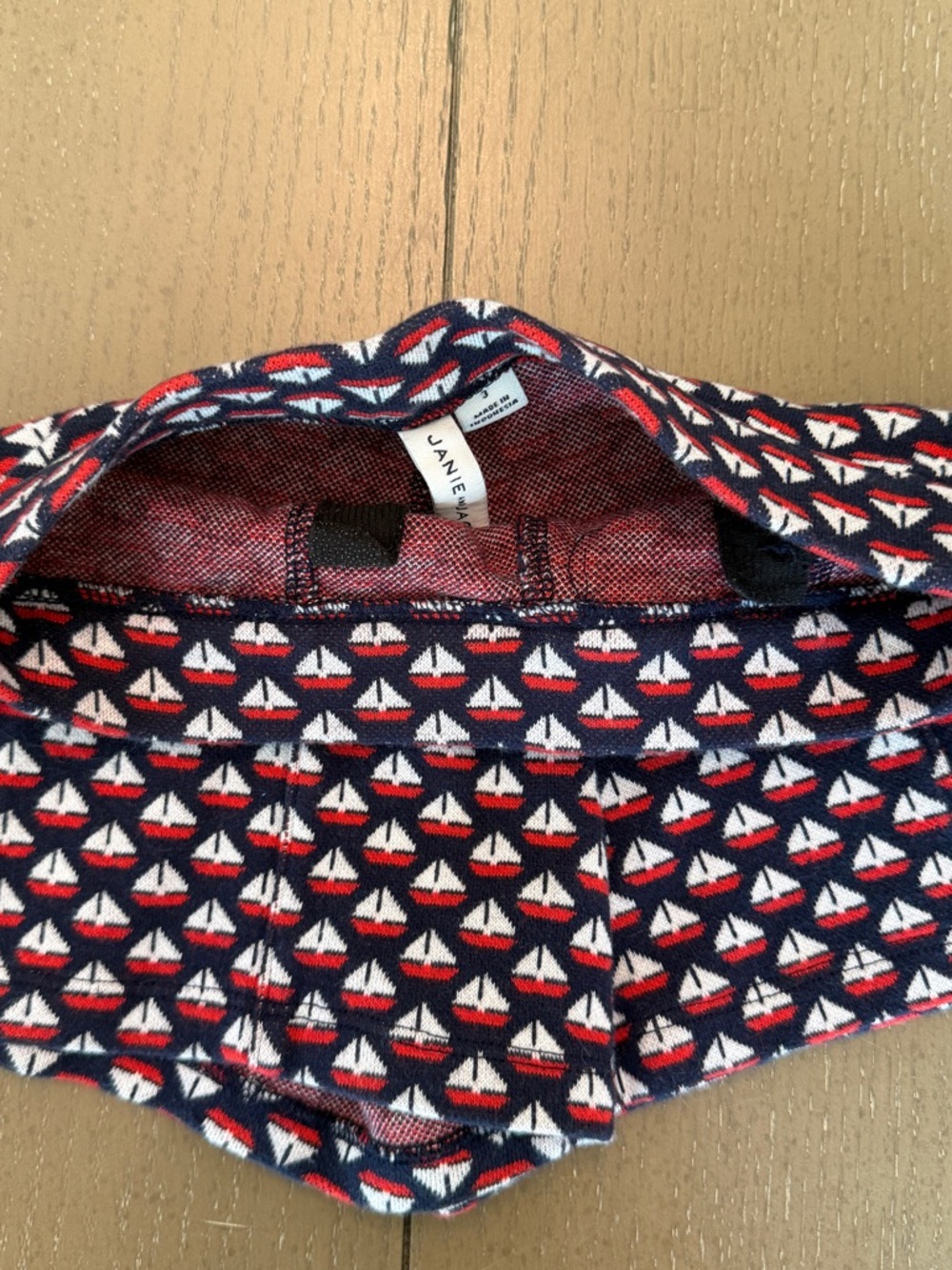 Janie and Jack Toddler Girls’ Pull-On Navy Sailboat Jacquard Shorts • Size 3Y - Picture 10 of 14